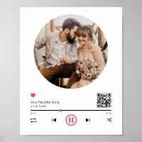Bröllopsmusik QR-kod Par Jubileumsfoto