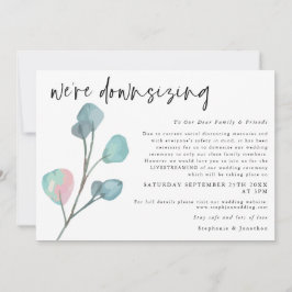 Bröllopsnedskalningsmanus Modern Eucalyptus Meddelande