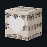 Bröllopsnoter på gammalt papper presentaskar<br><div class="desc">Musikkomposition på gammal pappersbakgrund för bröllop</div>