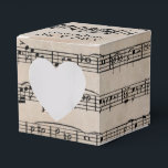 Bröllopsnoter på gammalt papper presentaskar<br><div class="desc">Musikkomposition på gammal pappersbakgrund för bröllop</div>