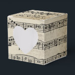 Bröllopsnoter Presentaskar<br><div class="desc">Musikkomposition på vintagebakgrund för bröllop</div>