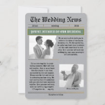 Bröllopsnyheter Vintage Tidning Bröllop 