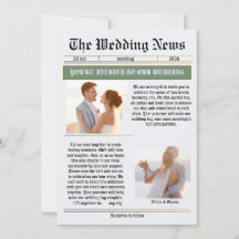Bröllopsnyheter Vintage Tidningsbröllop 