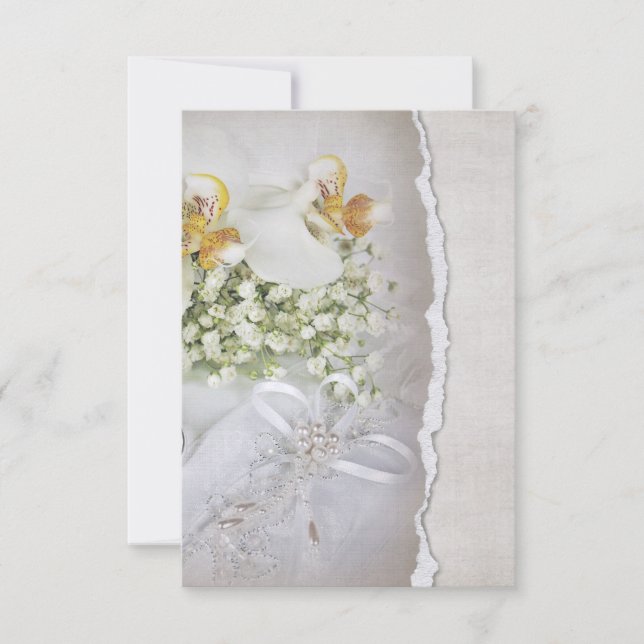 Bröllopsorkidéer RSVP Inbjudningar (Framsida)