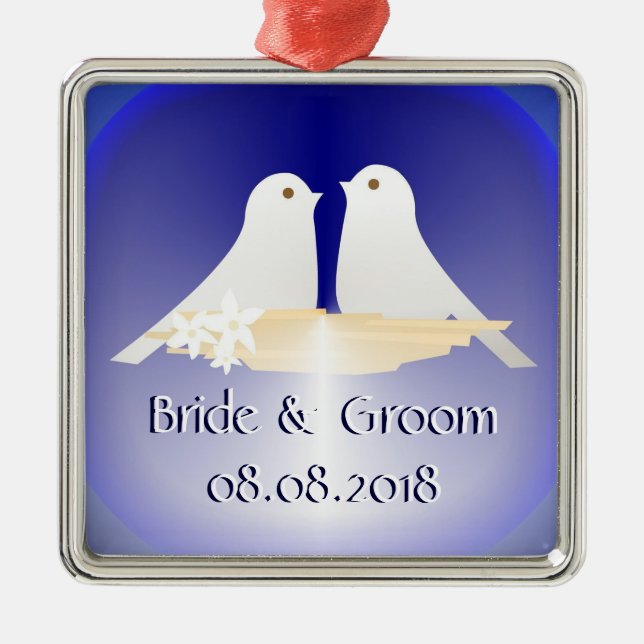 Bröllopsouvenirprydnad Julgransprydnad Metall (Framsidan)