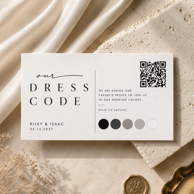 Bröllopspalett QR Dräktkod  Tilläggskort (Skapare uppladdad)