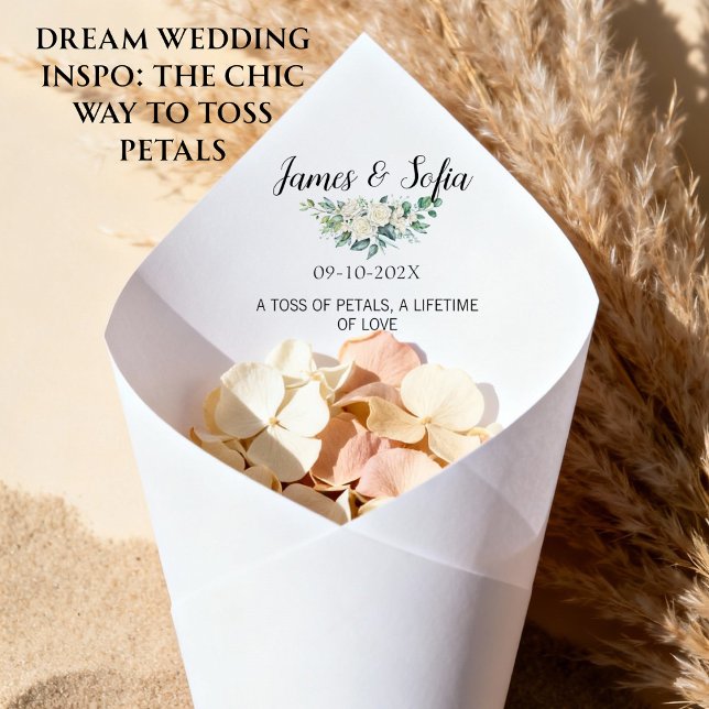 Bröllopspapperkon För Blommor Kronblad Kast (petal toss cone wedding cones for petal wedding future wedding plans cones ceremony petal cone)