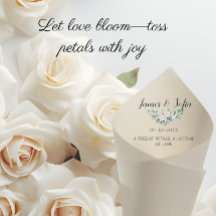 Bröllopspapperkon För Blommor Kronblad Kast