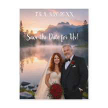 Bröllopspar Foto Sjö Save the Date