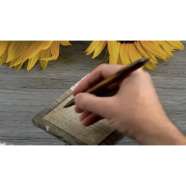 Bröllopsparet Hästsko Hjärt Slöjdsolsikt Trä Post-it Block