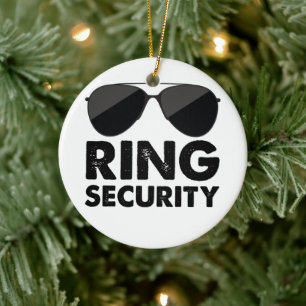 Bröllopspartaj Ring Säkerhet Bröllopsring Julgransprydnad Keramik