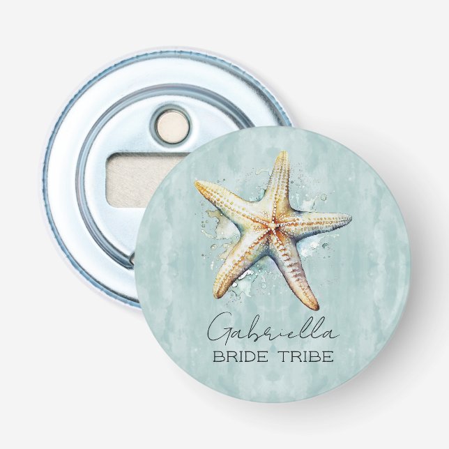 Bröllopsparty med strandtema flasköppnare (Framsidan)