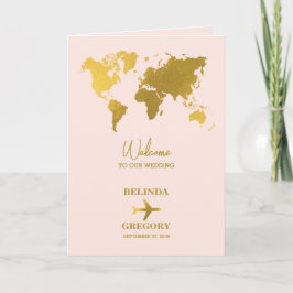 Bröllopspass Blush Rosa Guld Ordningsföljd Program