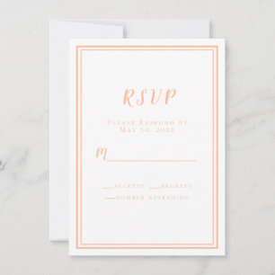Bröllopspekor & Vita Moderna Eleganta RSVP-Kort
