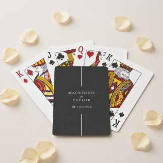 Bröllopspersonligt namn och datum casinokort