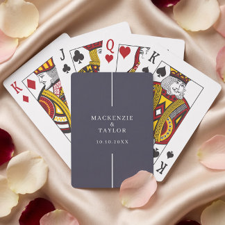Bröllopspersonligt namn och datum casinokort