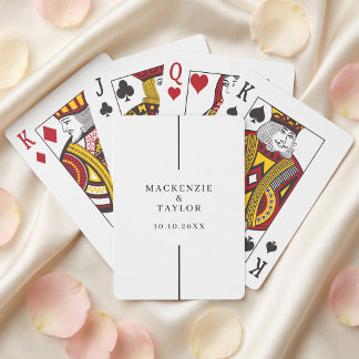 Bröllopspersonligt namn och datum casinokort