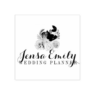 Bröllopsplanerare Bouquet Logotyp Artiststudio   Stämpel