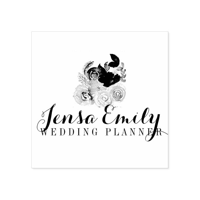 Bröllopsplanerare Bouquet Logotyp Artiststudio   Stämpel (Tryck)