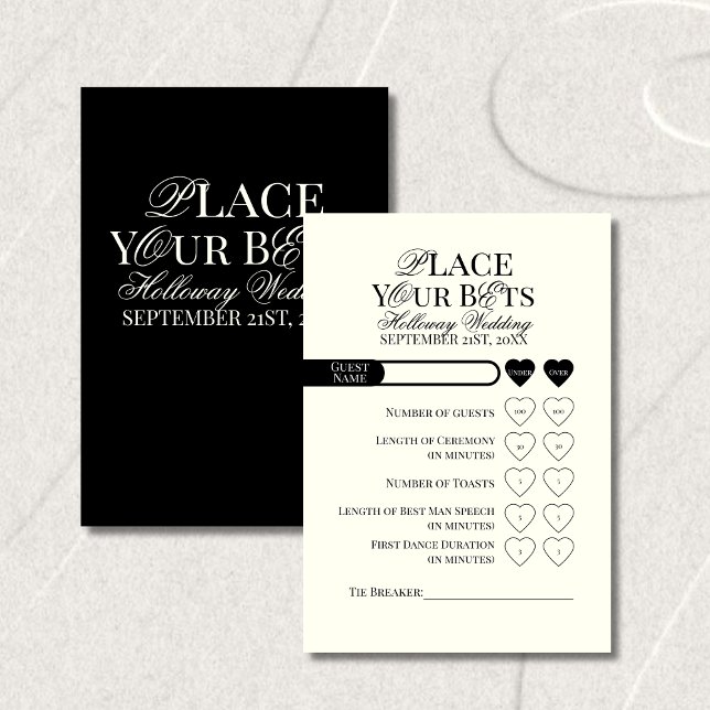 Bröllopsplats Sätt Era Odds Redigerbar Mall Bordsnummer (Wedding Place Your Bets Editable Template Table Number)