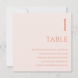 Bröllopsplatskarta - Rosé Inbjudningar