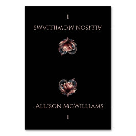 Bröllopsplatskort--Ros med hjärta Bordsnummer