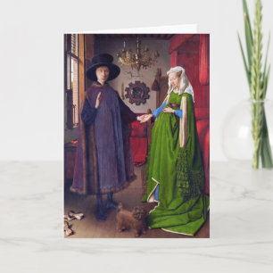 Bröllopsporträtt av Jan Van Eyck Helgkort