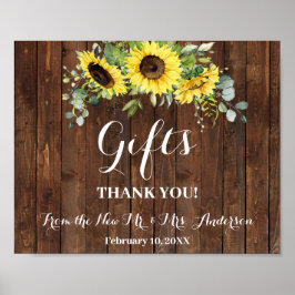 Bröllopspresent Bröllop Västerländsk Solros Skylt