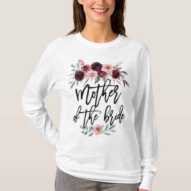 Bröllopspresent för brud Mamma Brudens mor T Shirt (Framsida)