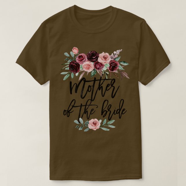 Bröllopspresent för brud mamma brudens mor t shirt (Design framsida)