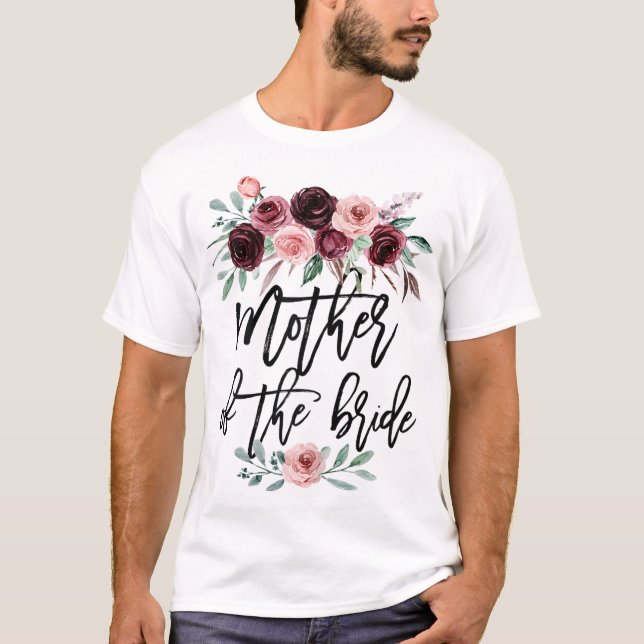 Bröllopspresent för brud Mamma Mor till bruden T Shirt (Framsida)