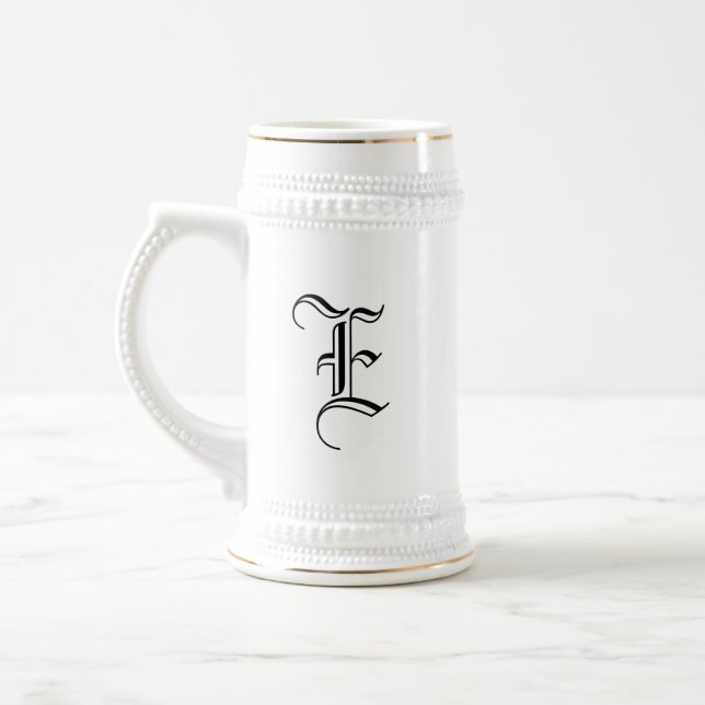 Bröllopspresent med monogram, anpassad initial sejdel (Vänster)