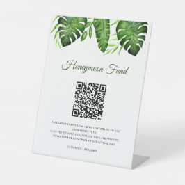 Bröllopspresent QR-kod Tropiskt Bröllop Grönska