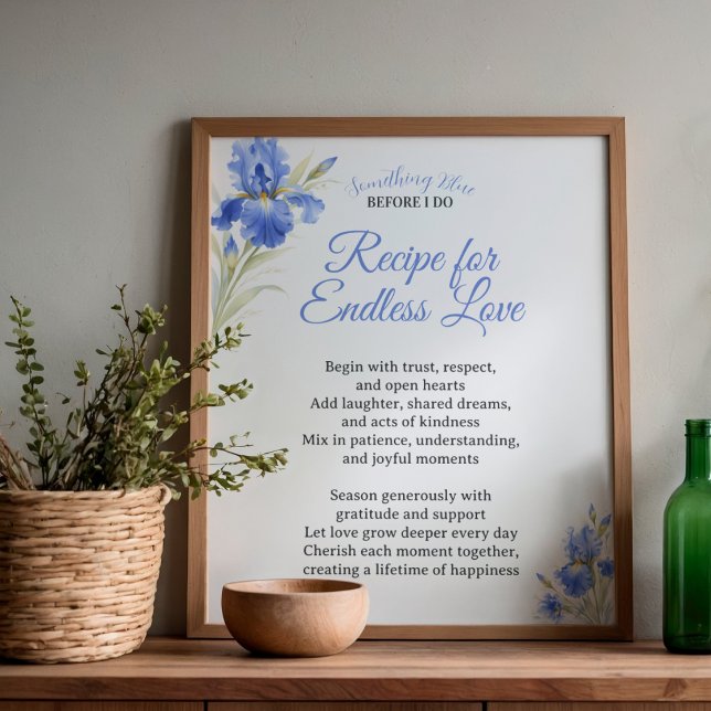 Bröllopspresent Recept för Oändlig Kärlek Poster (Bridal Shower Gift Recipe for Endless Love Poster
)
