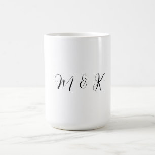 Bröllopspresent Skriftlig Monogram Present till Br Kaffemugg