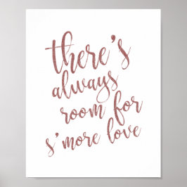 Bröllopspresent S'more 8x10 Glitter Rose Gold Skyl Poster
