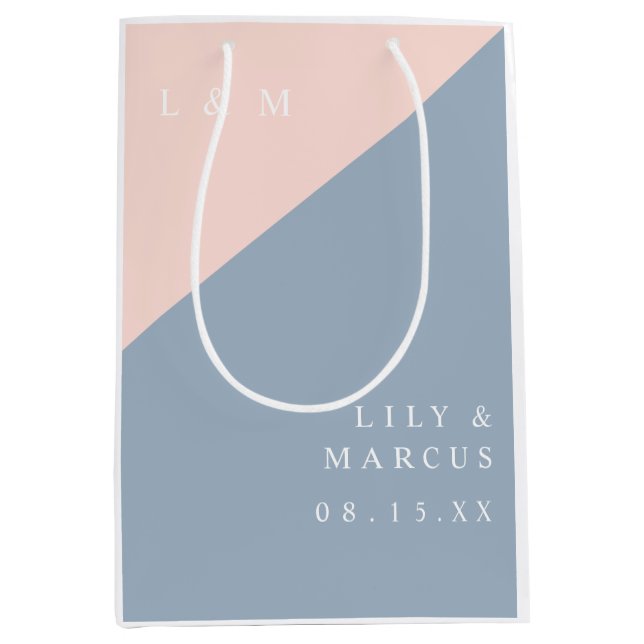Bröllopspresenter i minimalistisk stil med rosadam (Framsidan)