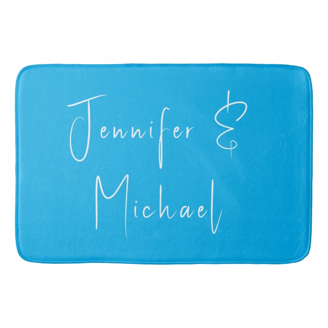 Bröllopsproffs klassisk himmelsblå badrumsmatta (Framsidan)