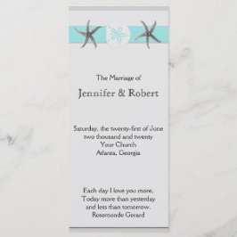 Bröllopsprogram av akvatisk och Grått-Band Starfis Program