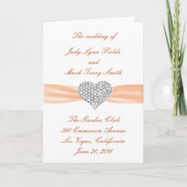 Bröllopsprogram av Diamond Heart-Orange Program