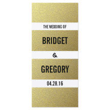 Bröllopsprogram av guldolja Rand