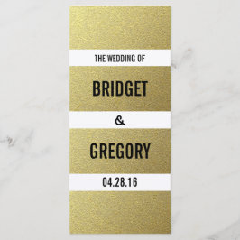 Bröllopsprogram av guldolja Rand Program