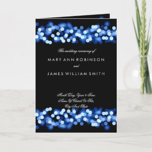 Bröllopsprogram Blue Hollywood Glam Program
