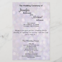 Bröllopsprogram | Elegant Bokeh Ljus