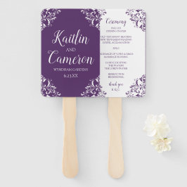 Bröllopsprogram Fläkt | Nadine (plommon) 4x6