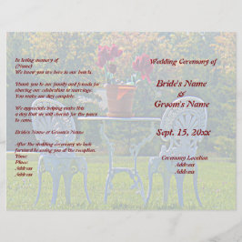 Bröllopsprogram Flyer från Kärlek och hösten Träd