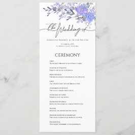 Bröllopsprogram för Blommigt av elegant Vintage Program