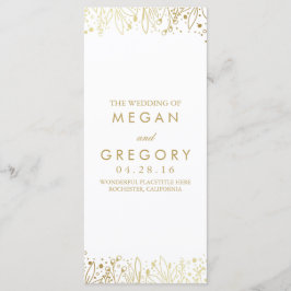 Bröllopsprogram för Blommigten för utandning av Gu Program