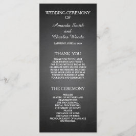 Bröllopsprogram för enkel Elegant-kalkylpanel Program