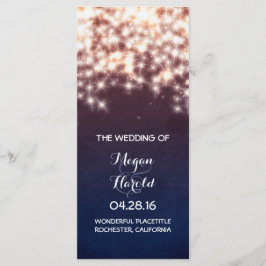 Bröllopsprogram för flottan i Rustic String Ljus Program